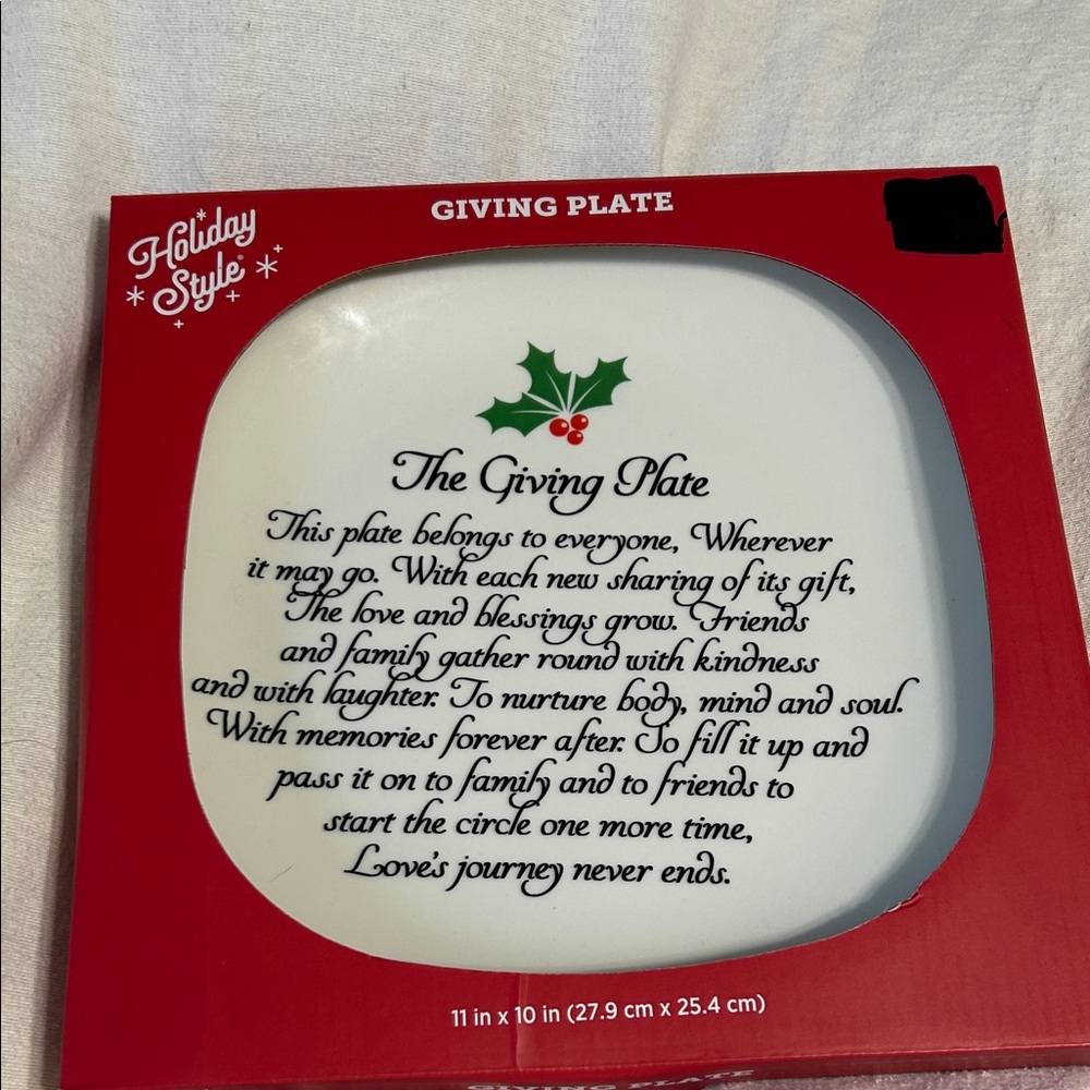 Giving Plate - Festive White